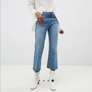 ASOS petite cropped flare jeans
